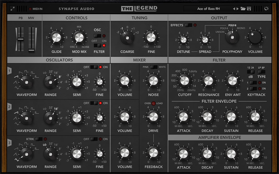 Synapse Audio The Legend v1.5.0 [WiN, MacOSX]